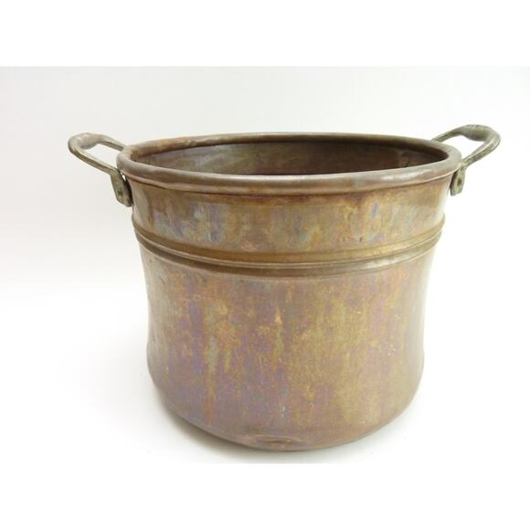 Vintage Copper Pot 7 x 6 Planter Box Storage - Picture 1 of 7